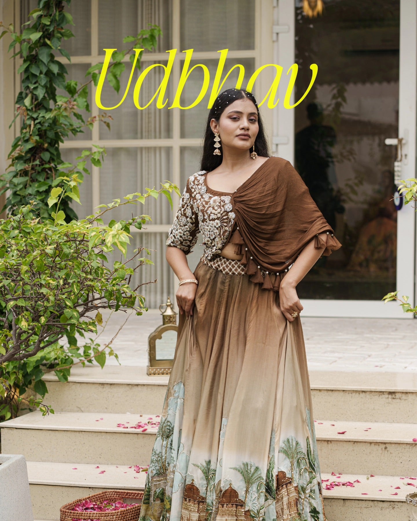 Drape chiffon dupatta, colourful printed design