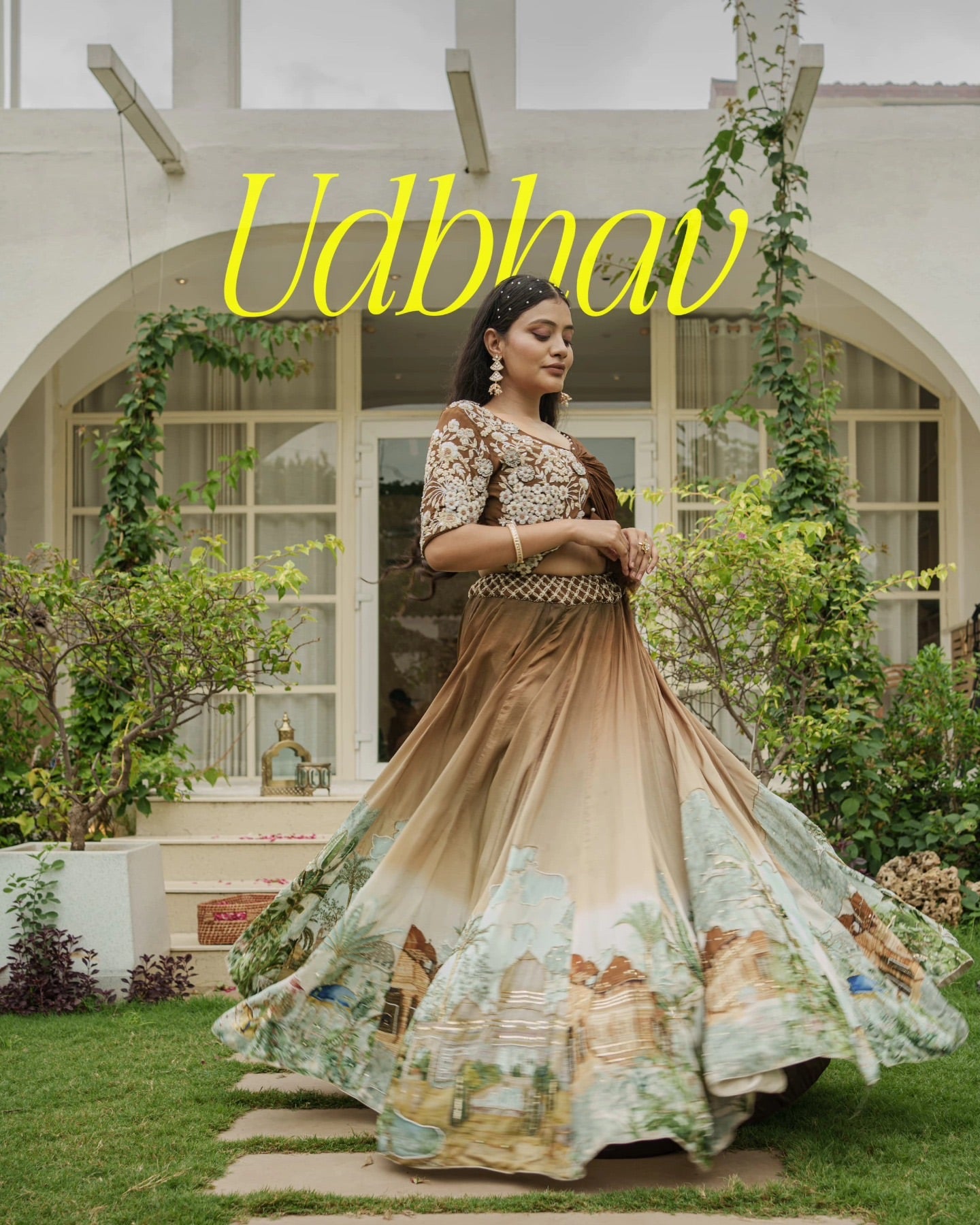 Drape chiffon dupatta, colourful printed design