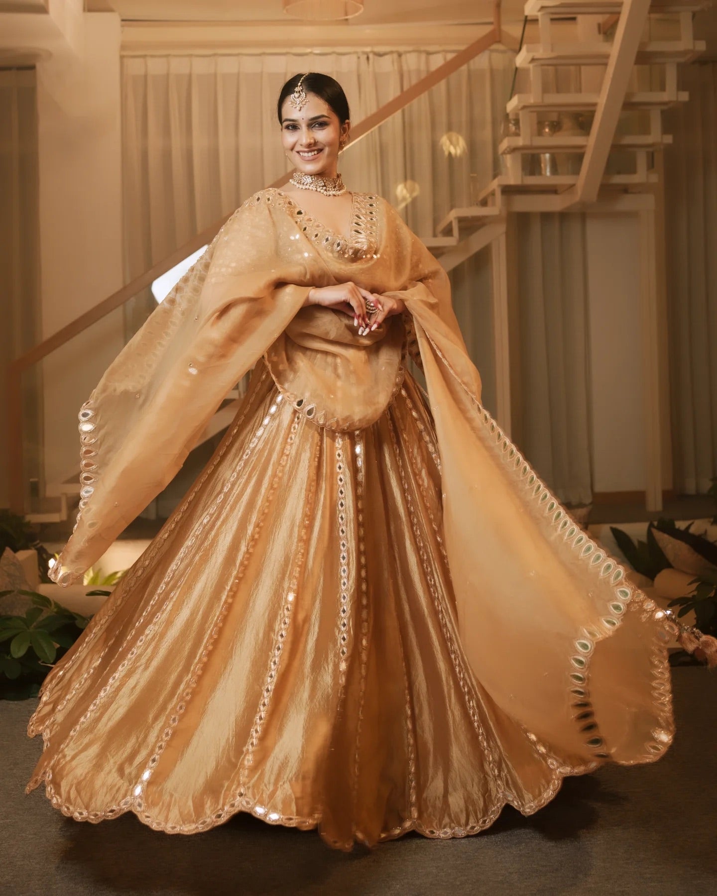 Gold Glamorous lehenga
