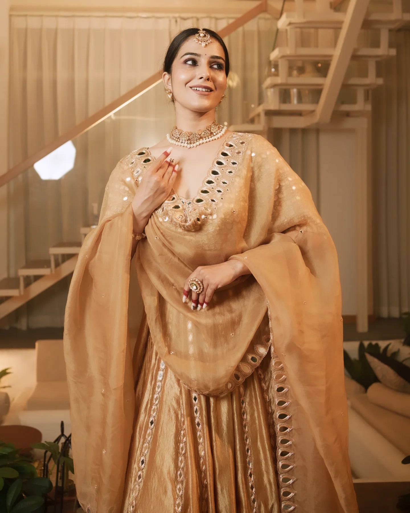Gold Glamorous lehenga